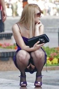 Hot girl upskirt public